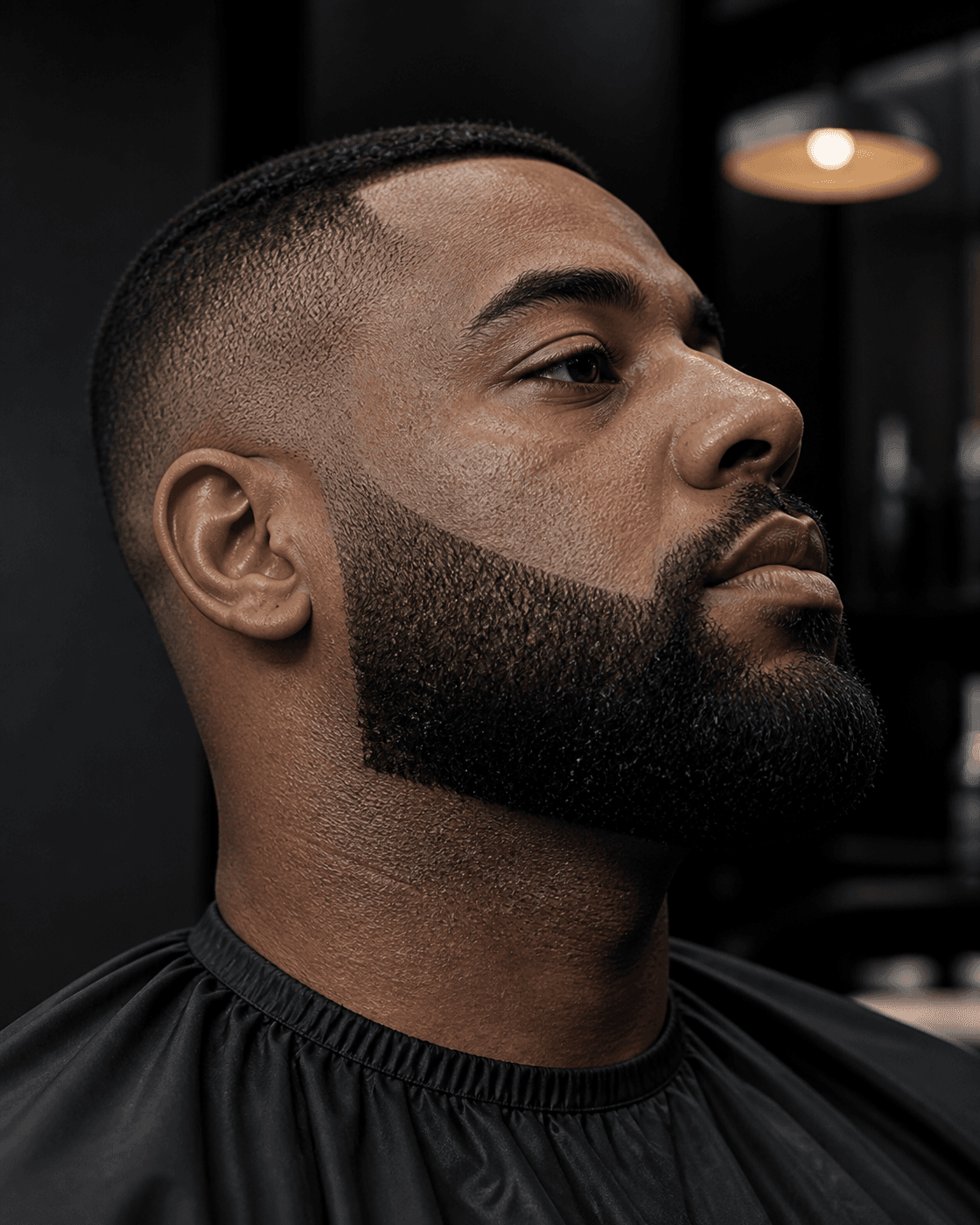 Imagem demonstrativa de acabamento preciso de barba